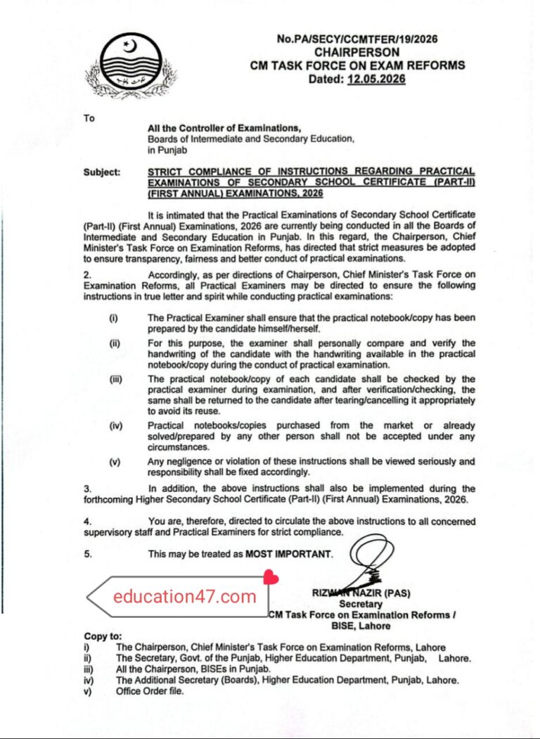 Practical Exams in Punjab 2026